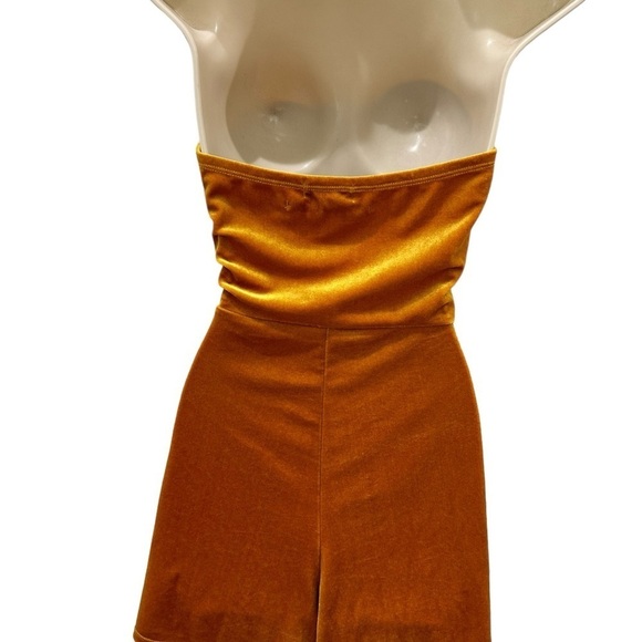 Urban Outfitters UO Maddie Velvet Tie-Front Romper - Picture 9 of 9